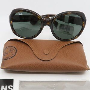 Ray-Ban RB 4191 710/71 57mm Tortoise/Green Oversized New Women's Sunglasses